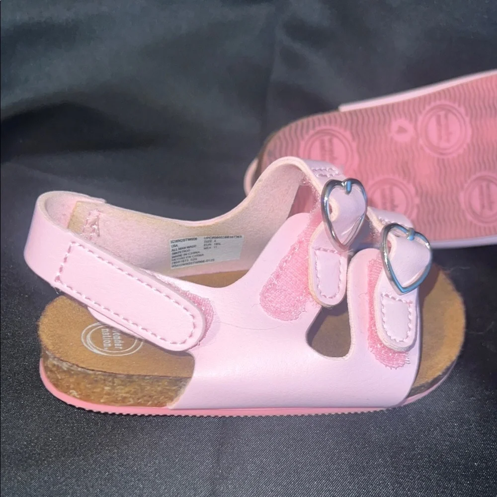 Pink Open-Toe Sandals with Adjustable Straps